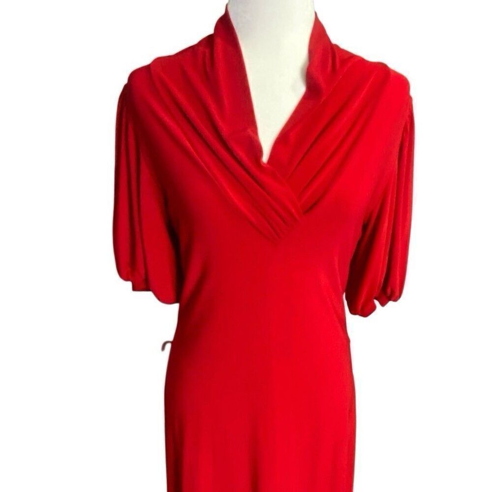 Allen Schwartz A.B.S Collection Classic Women’s Size Large Red Midi Dress - Picture 2 of 6